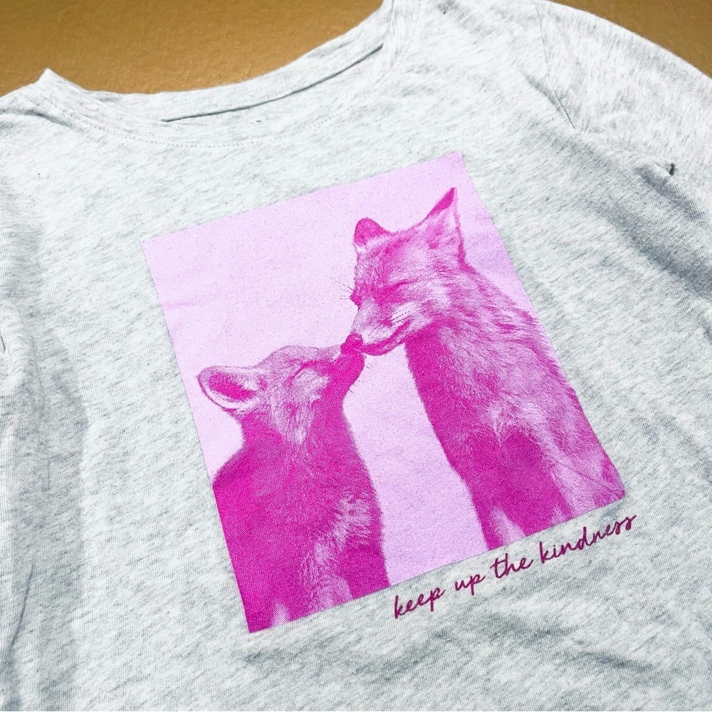 GAP Hot Pink Fox Graphic T-Shirt Girl’s Size Small